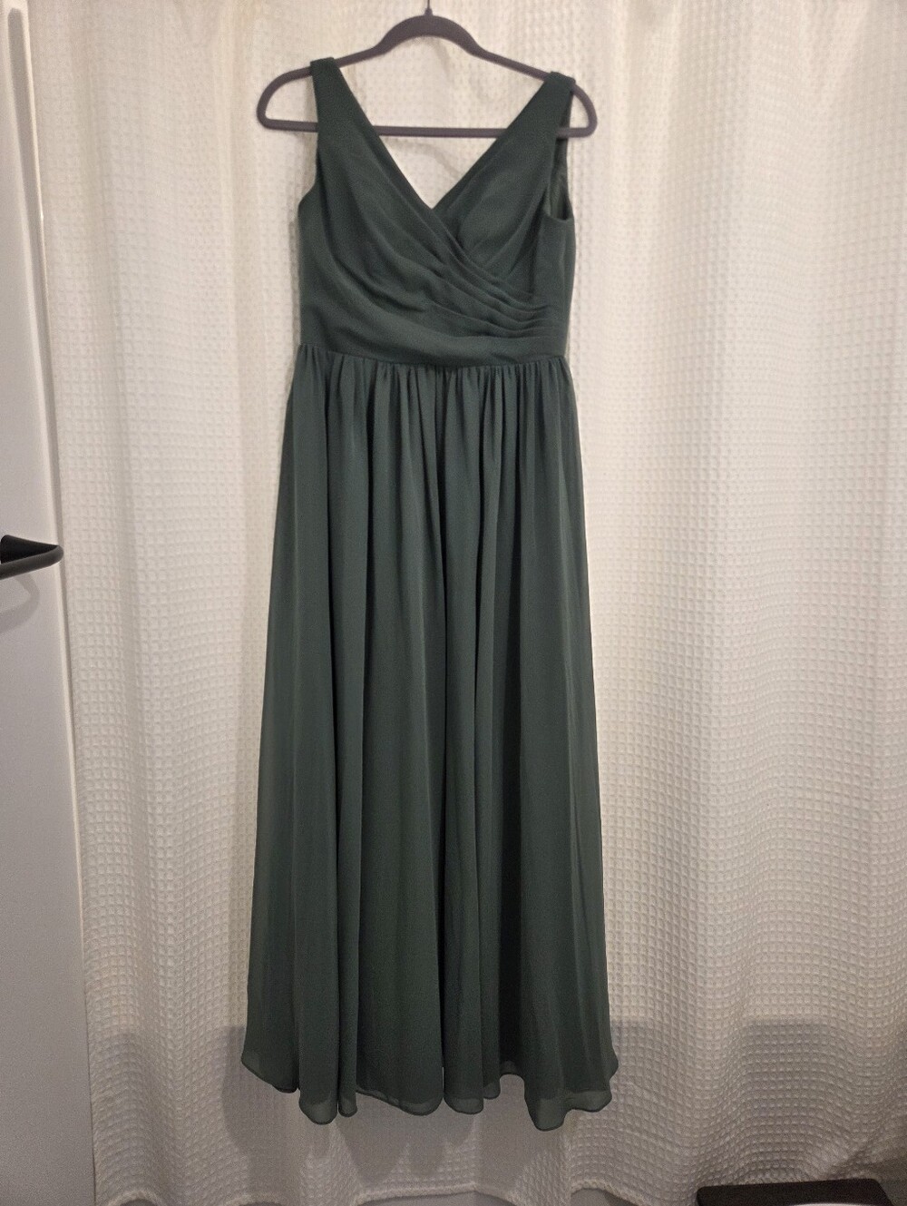 Azazie Eucalyptus Sleeveless V-Neck Maxi Dress - Keyla
